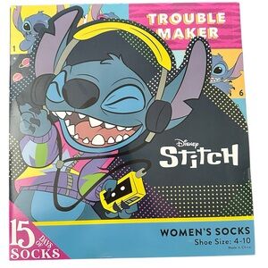 Disney Stitch 15 Days of socks advent calendar